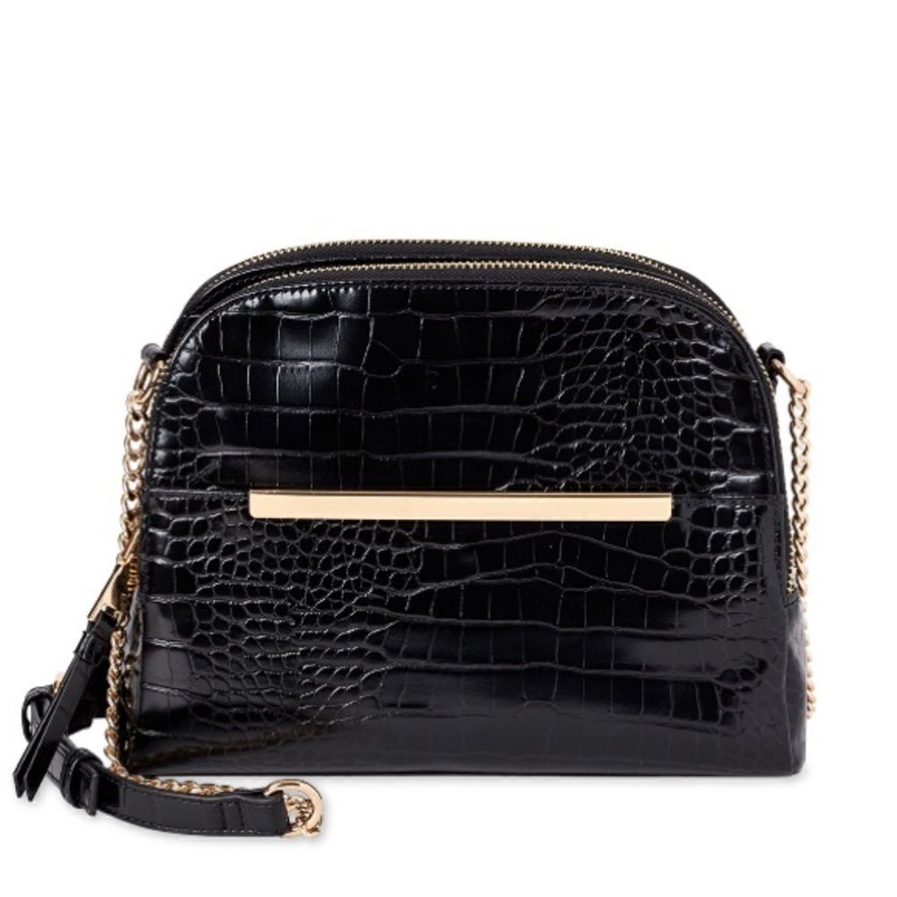 Faux crocodile crossbody  